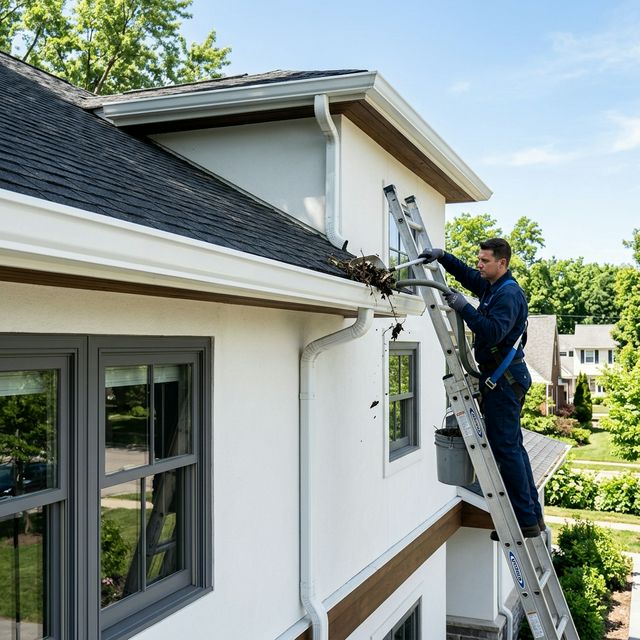 Professional gutter cleaning and debris removal in Milton Keynes